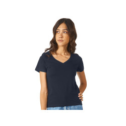 Футболка Heavy Super Club женская с V-образным вырезом, темно-синий