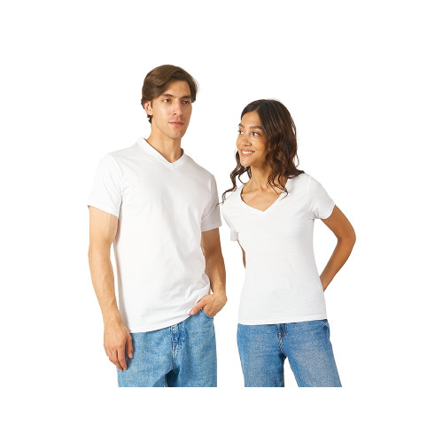 Футболка Heavy Super Club женская с V-образным вырезом, белый Футболка Heavy Super Club женская с V-образным вырезом, белый