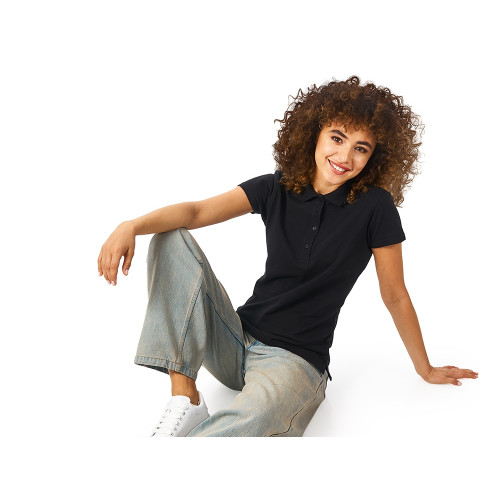 Рубашка поло First женская, черный Рубашка поло First женская, черный