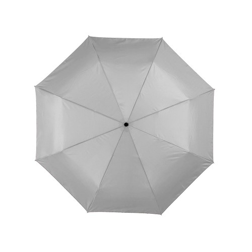 Зонт Alex трехсекционный автоматический 21,5, серебристый/черный