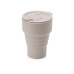 Силиконовый складной стакан GoCup, бежевый