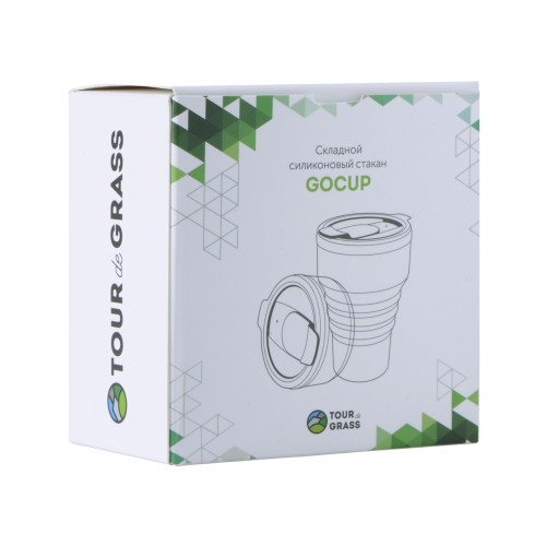 Силиконовый складной стакан GoCup, бежевый