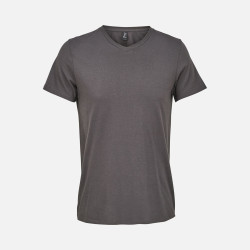 Футболка унисекс Regent с V-образным вырезом, темно-серая