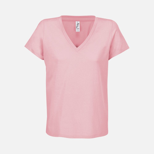 Футболка женская Regent Women с V-образным вырезом, розовая (candy)