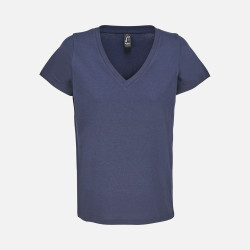 Футболка женская Regent Women с V-образным вырезом, кобальт (темно-синяя)