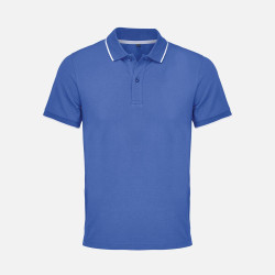 Рубашка поло унисекс Palermo, ярко-синяя с белым