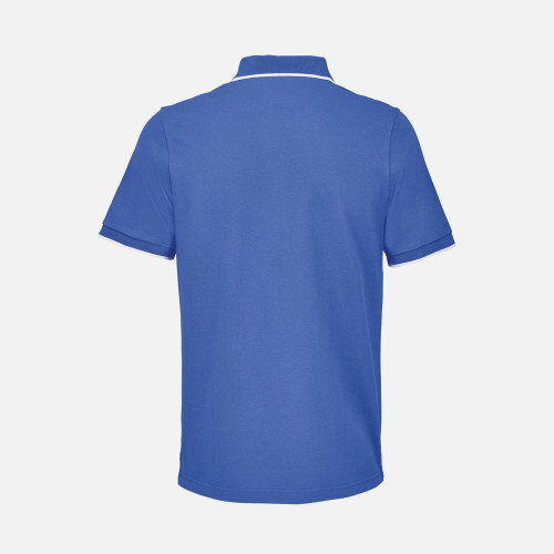 Рубашка поло унисекс Palermo, ярко-синяя с белым Рубашка поло унисекс Palermo, ярко-синяя с белым