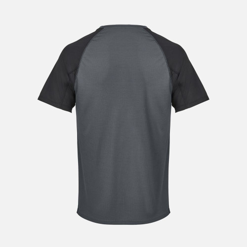 Футболка спортивная унисекс Vortex, черная с темно-серым