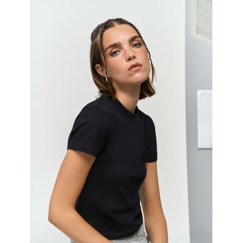 Футболка женская Lilia, черная Футболка женская Lilia, черная