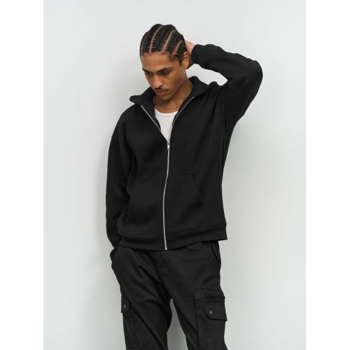 Толстовка унисекс на молнии Jelo, черная Толстовка унисекс на молнии Jelo, черная