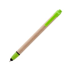 Ручка-стилус шариковая Planet, бежевый/лайм
