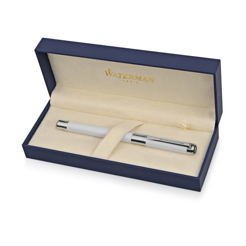 Ручка роллер Waterman Perspective Pure White CT F, белый/серебристый