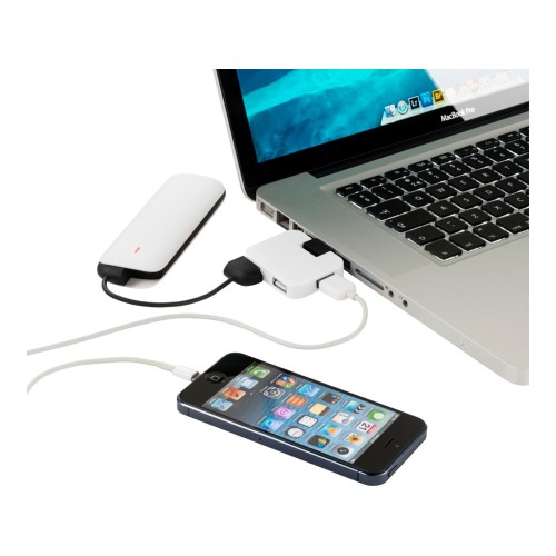 USB Hub Gaia на 4 порта, белый