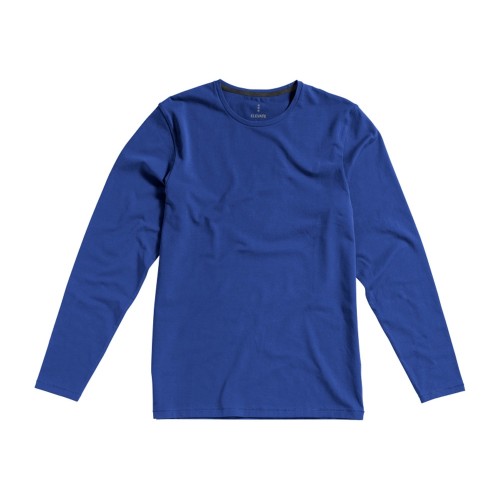 Ponoka мужская футболка из органического хлопка, длинный рукав, синий