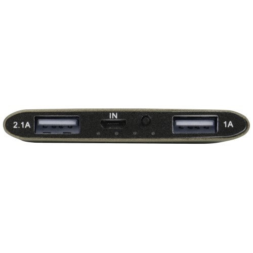 Портативное зарядное устройство Мун с 2-мя USB-портами, 4400 mAh, бронзовый