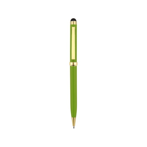 Ручка шариковая Голд Сойер со стилусом, зеленое яблоко