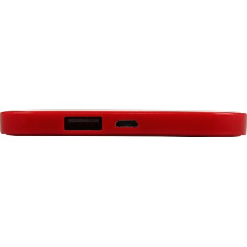 Портативное зарядное устройство (power bank) Квадрум, 2600 mAh, красный