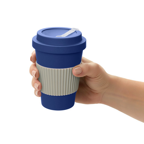 Термокружка Muffin из натуральных волокон, темно-синий