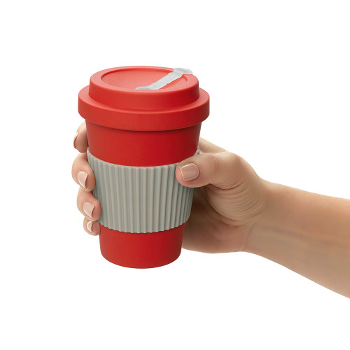 Термокружка Muffin из натуральных волокон, красный