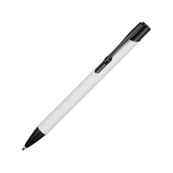 Ручка металлическая шариковая Crepa, белый/черный
