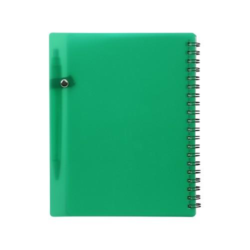 Блокнот Контакт с ручкой, зеленый