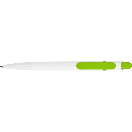 Ручка шариковая Этюд, белый/зеленое яблоко