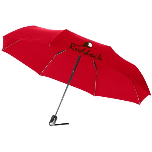 Зонт Alex трехсекционный автоматический 21,5, красный