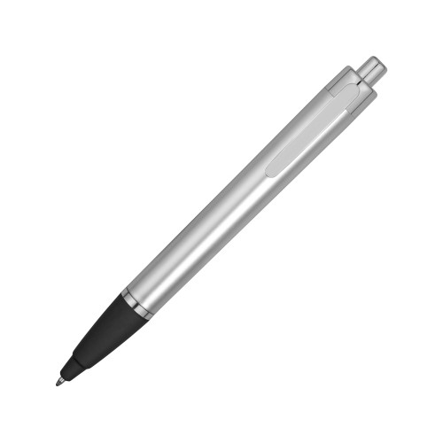 Ручка пластиковая шариковая Glow с подсветкой, серебристый/черный