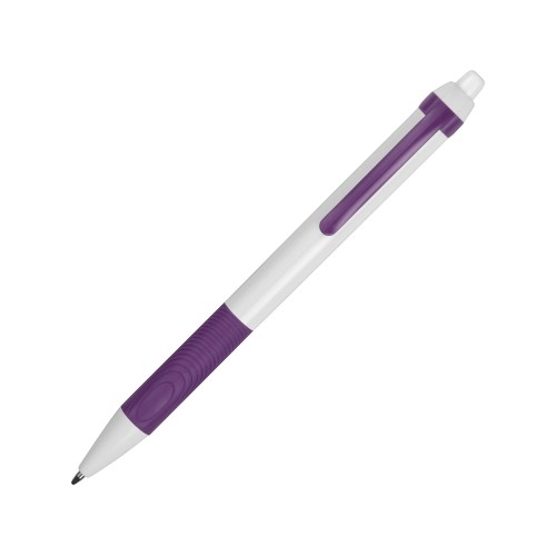 Ручка пластиковая шариковая Centric, белый/фиолетовый