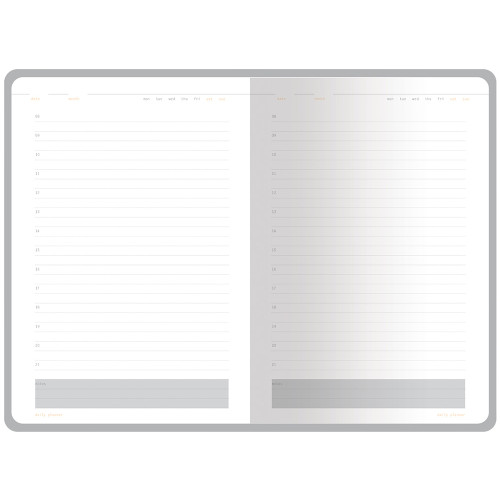 Ежедневник А5 недатированный Mercury, серый