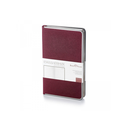 Ежедневник А5 недатированный Bridge, бордовый/серебристый Ежедневник А5 недатированный Bridge, бордовый/серебристый