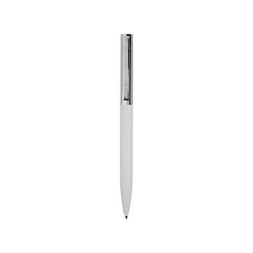 Ручка металлическая soft-touch шариковая Tally с зеркальным слоем, серебристый/белый