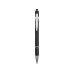 Ручка металлическая soft-touch шариковая со стилусом Sway, черный/серебристый
