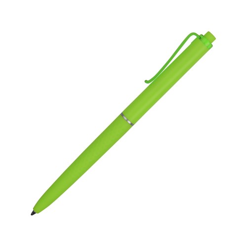 Ручка пластиковая soft-touch шариковая Plane, зеленое яблоко