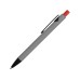 Ручка металлическая soft-touch шариковая Snap, серый/черный/красный