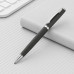 Ручка металлическая шариковая Flow soft-touch, серый/серебристый