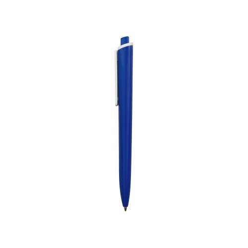 Ручка пластиковая трехгранная шариковая Lateen, синий/белый