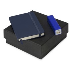 Подарочный набор To go с блокнотом и зарядным устройством, синий