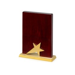 Награда Galaxy с золотой звездой, дерево, металл, в подарочной упаковке