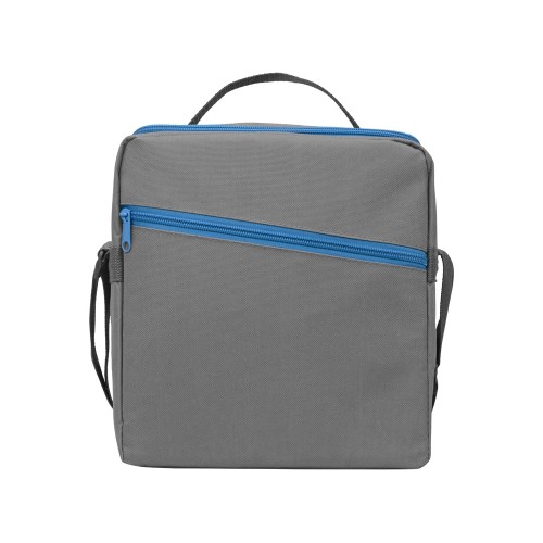Изотермическая сумка-холодильник Classic c контрастной молнией, серый/голубой