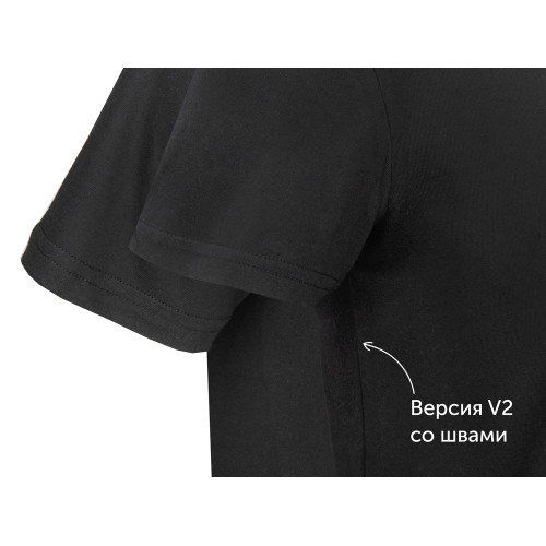 Футболка Club мужская, без боковых швов, черный Футболка Club мужская, без боковых швов, черный