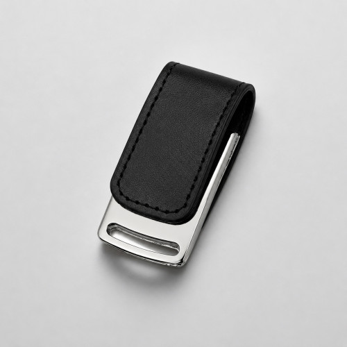 Флеш-карта USB 2.0 16 Gb с магнитным замком Vigo, черный/серебристый