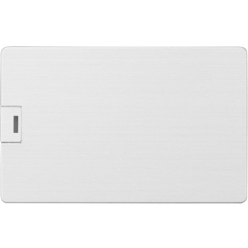 Флеш-карта USB 2.0 16 Gb в виде металлической карты Card Metal, серебристый