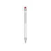 Ручка металлическая шариковая Flowery со стилусом и цветным зеркальным слоем, белый/красный