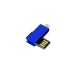 Флешка с мини чипом, минимальный размер, цветной  корпус, 32 Гб, синий