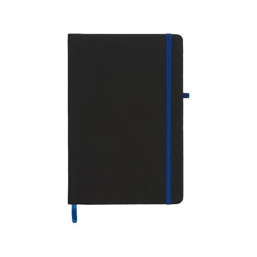 Блокнот Noir среднего размера, черный/синий