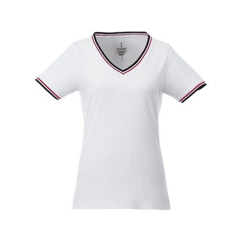 Женская футболка Elbert с коротким рукавом, белый/темно-синий/красный