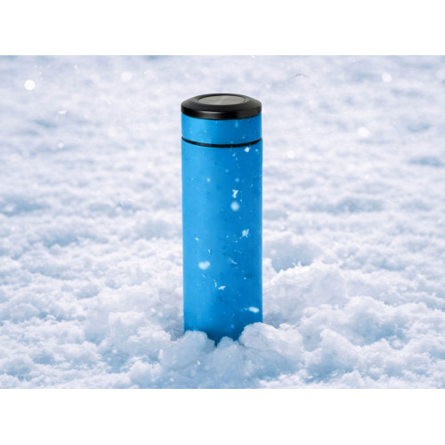 Термос Confident с покрытием soft-touch 420мл, голубой