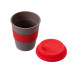Стакан с силиконовой крышкой Cafe, красный Стакан с силиконовой крышкой Cafe, красный