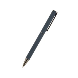 Ручка Bergamo шариковая автоматическая, синий металлический корпус, 1.0 мм, синяя